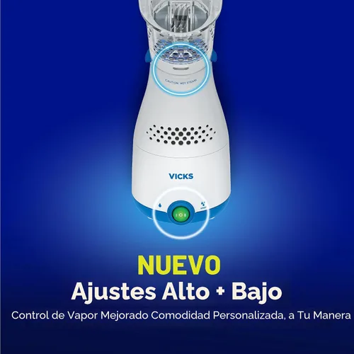 Vista 4 de Inhalador nasal Vicks - Alivio de vapor sin medicación para alergias, congestión, tos y resfriados, vaporizador vocal, calma las vías nasales