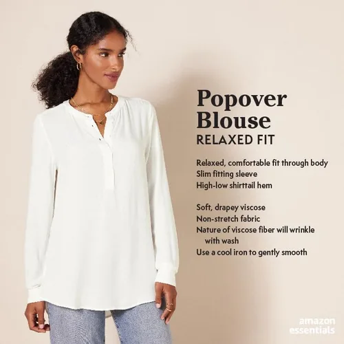 Vista 2 de Tienda Essentials - Blusa tejida de manga larga para mujer
