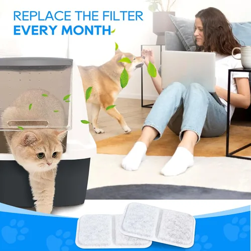 Vista 5 de Filtro de caja de arena para gatos de repuesto para cacerola