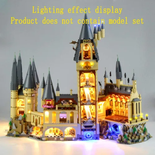 Vista 5 de Kit de luz LED Geament compatible con Lego Castillo de Hogwarts - Juego de iluminación para el modelo de construcción 71043
