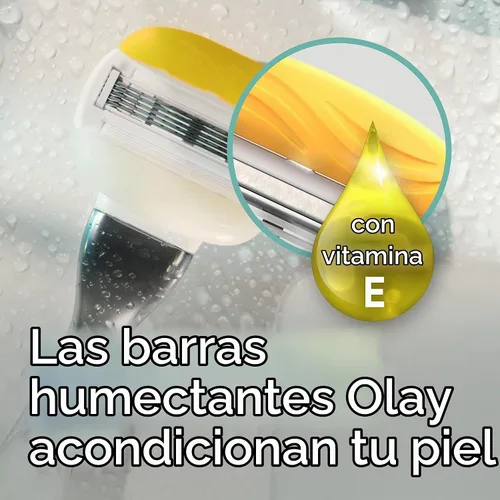 Vista 3 de 6 unidades de repuestos de hojas de afeitar Gillette Venus & Oley para mujer (el tamaño del producto puede variar)