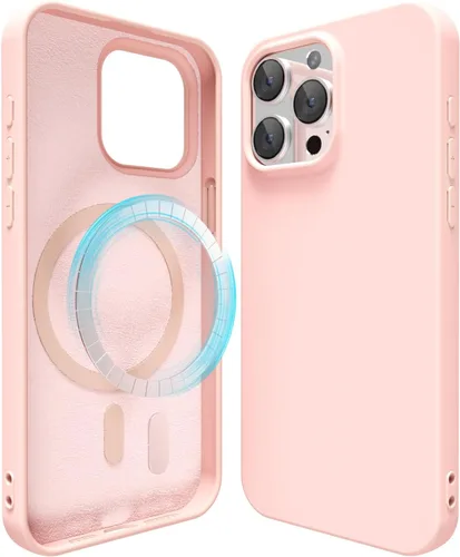 Vista 66 de oakxco Funda de silicona para iPhone 12 Pro Max, magnética, compatible con carga inalámbrica Magsafe, cubierta protectora de goma suave y delgada