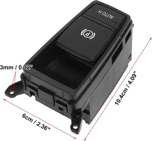 Vista 5 de X AUTOHAUX Botón de interruptor de control de freno de estacionamiento para BMW X5 2007-2013 para BMW X6 2008 2009 2010 2011 2012 2013 2014