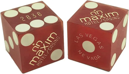 Vista 9 de Par de dados de casino en serie a juego - Auténticos dados de dados de Las Vegas 0.748 in, juegos de mesa y coleccionables - Aliante rojo pulido