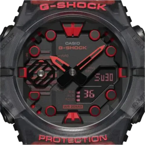 Vista 5 de Casio G-Shock GAB001G-1A - Reloj analógico digital para hombre, color negro transparente, claro negro, Toque