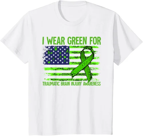 Vista 3 de Traumatic Brain Injury Awareness Camiseta, Blanco