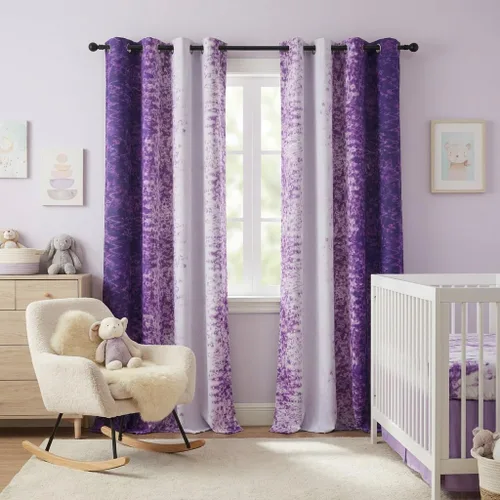 Vista 17 de PONY DANCE Cortinas opacas 100% blancas y negras de 63 pulgadas de largo para sala de estar, estilo moderno, cortinas degradadas con aislamiento