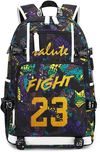 Vista 22 de Basketball Player 23 Multifunction Backpack Travel Daypacks Fans Laptop Bag For Men Wome