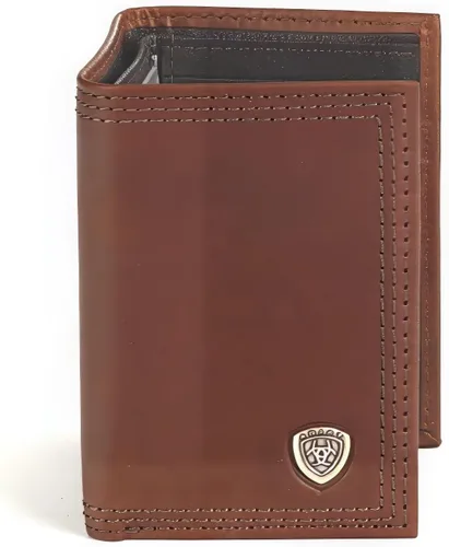 Vista 4 de Ariat Billetera Rowdy Trifold marrón para hombre, Marrón