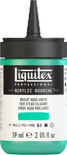 Vista 4 de Liquitex - Gouache acrílico profesional, botella de 2 onzas (59 ml), verde aguamarina brillante