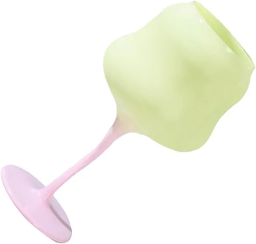 Vista 5 de Gadpiparty Juego de copas de vino con forma de flor, copas de copa de vino, copas de cristal con forma de flor, vasos de tallo para boda, primavera