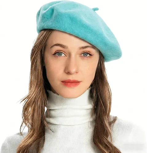 Vista 68 de ZLYC Boina Francesa de Lana Sombrero Color Sólido Gorra Boina para Mujeres y Niñas Amarillo básico