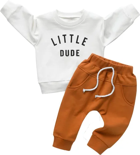 Vista 38 de Ropa de bebé niño niño manga larga con estampado de oso + pantalones deportivos
