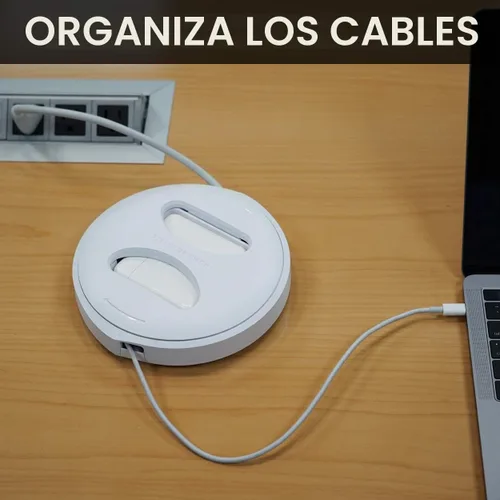 Vista 3 de HumanCentric Organizador de cables para cargador de MacBook, carrete de cable para cargadores de MacBook, estuche de carga de viaje para Mac