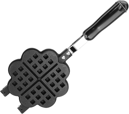 Vista 7 de Sartén para gofres en forma de corazón, forma de corazón, cocina para el hogar, cocina, antiadherente, waflera para hacer waffles, molde para hornear