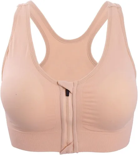 Vista 43 de Brasier deportivo o para yoga con cierre frontal de ganchos y cremallera para mujer