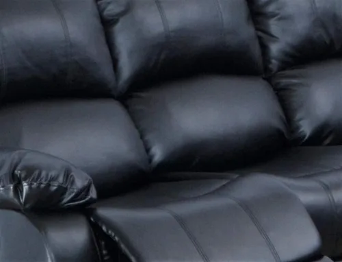 Vista 2 de Beverly Fine Furniture 2 piezas de cuero regenerado, negro