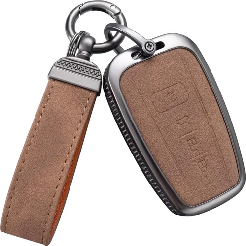 Vista 19 de YO&YOYE Compatible con funda para llave Toyota con llavero, estuche de cuero protector para llave inteligente para Camry RAV4 Highlander C-HR Prius