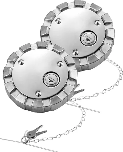 Vista 7 de Tapón de combustible diesel con bloqueo 572.1036 apto para semircamiones, 2 llaves Tapa de rosca gruesa de 3-1/2" con 5.5 TPI para Kenworth