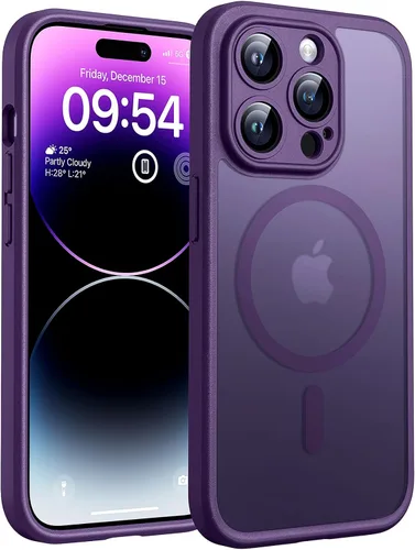 Vista 195 de TOCOL Funda magnética para iPhone 11, protección completa mejorada de la cámara, compatible con Magsafe, protección de grado militar, parachoques