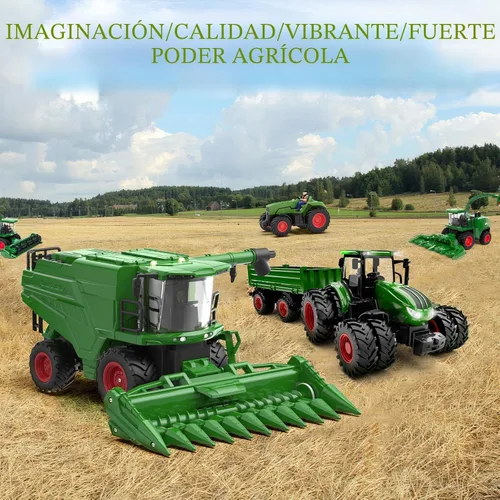 Vista 8 de Uarzt - Tractor cosechador con control remoto, juguete de tractor RC con cabezal de maíz, juguetes de tractor RC para niños de 3 años en adelante