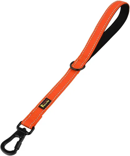 Vista 20 de PLUTUS PET Correa corta para perro, mango acolchado de nailon reflectante, correa de tráfico fuerte con clip de mosquetón, perfecta para perros Beige