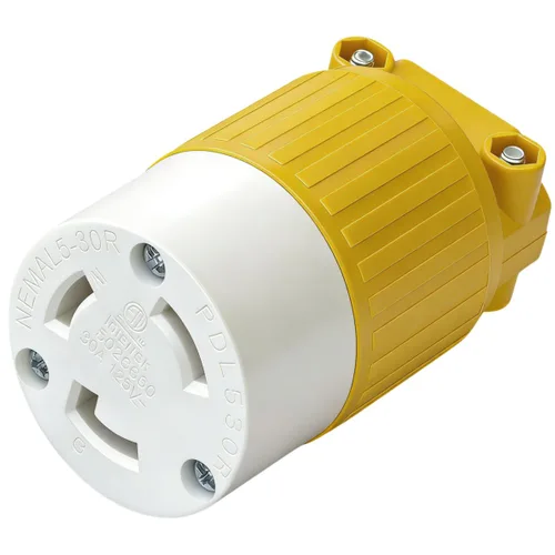 Vista 10 de Nema L5-30R - Conector de bloqueo, 30 amperios, 125 voltios, 2 polos, conexión a tierra de 3 cables, adaptador de bloqueo giratorio del generador