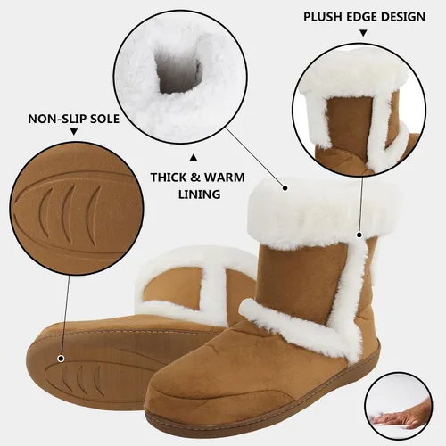 Vista 4 de Home Slipper Pantuflas para hombre, suaves y cálidas, de espuma viscoelástica, para interiores
