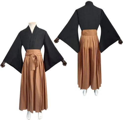 Vista 3 de Haganezuka - Máscara para cosplay de Hotaru, disfraz de anime para cosplay, kimonos, uniforme con capa para Halloween