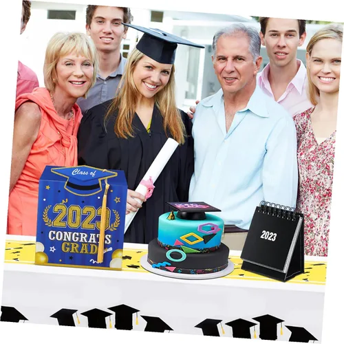 Vista 8 de Caja de tarjetas de graduación 2024 Soporte para tarjetas de felicitaciones, caja de decoración de fiesta de graduación, suministros de celebración