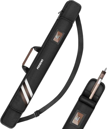 Vista 15 de PEKREWS Estuche para Taco de Billar, Funda Suave para Taco de Billar 1x1 que Contiene 1 Culata y 1 Flechón con Bolsillo con Cremallera para Taco