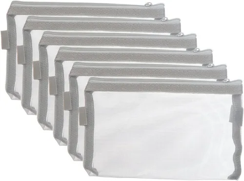 Vista 8 de HYFAN Bolsa de archivos con cremallera, transpirable, de malla transparente, para documentos, almacenamiento para suministros de oficina