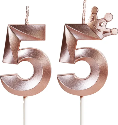 Vista 93 de Velas de cumpleaños número 10 para pastel, velas de oro rosa número 10 con corona, diseño 3D, decoración de pastel de cumpleaños para niñas