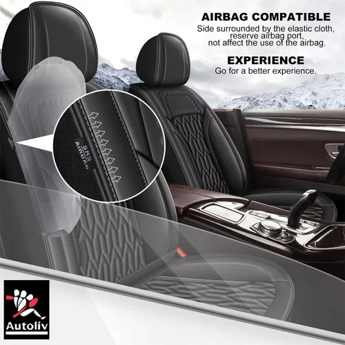 Vista 3 de AOMSAZTO Funda de asiento de automóvil personalizada para Nissan Frontier 2009-2025, protector de cojín de asiento de automóvil, impermeable