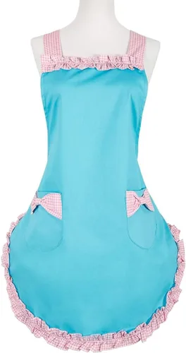 Vista 4 de RosieLily Retro Aprons for Women with Pockets Vintage Apron Kitchen Apron for Cooking Baking Cute