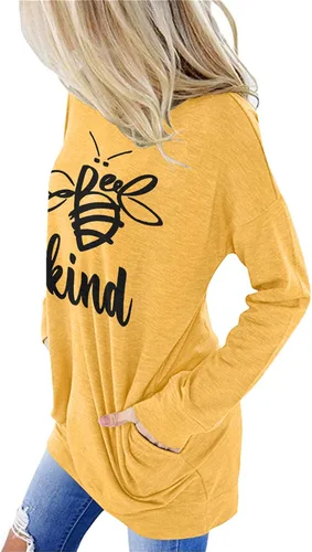 Vista 3 de Angerella - Blusas casuales con bolsillos y de corte holgado para mujer
