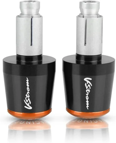 Vista 3 de VSTROM - Tapón para manillar de motocicleta Suzuki Vstrom V-Strom DL 1050 1000 650 250 1000XT 1050XT DL1050 DL650 DL250 (color negro y naranja)