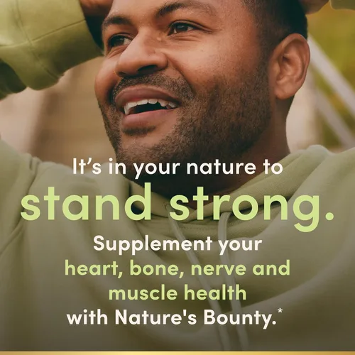 Vista 4 de Nature's Bounty Magnesio 400 mg en cápsulas blandas, Apoyo para todo el cuerpo, Suplementos de magnesio para hombres y mujeres, salud del corazón