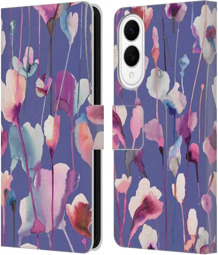 Vista 36 de Head Case Designs Officially Licensed Ninola Abstract Poppies Lilac Floral Leather Wallet Case Compatible with Samsung Galaxy A07 4G