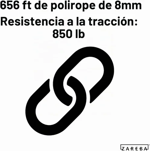 Vista 7 de Zareba Cuerda de polietileno de choque seguro resistente, alambre eléctrico para valla de 656 pies