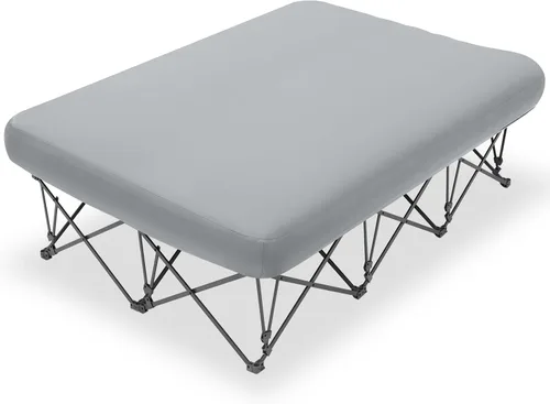 Vista 13 de KAMPKEEPER - Cama de Campamento, Camas de Campamento para Adultos, Cama Plegable de Campamento con Colchón de Aire Inflable y Bolsa de Transporte