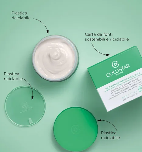 Vista 4 de Collistar Gel-barro Drenante Anticelulitis, textura gel-fango inédita, tiene una anti-celulitis dirigida, adelgazante y drenante, Contiene escina