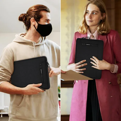 Vista 7 de Funda protectora para laptop de 14 pulgadas, a prueba de golpes, para Apple MacBook Pro, resistente al agua, con bolsillos, funda para computadora