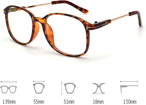 Vista 5 de Gafas de miopía de gran tamaño con distancia -1.50 gafas de miopía para mujer