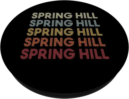 Vista 2 de Spring Hill Florida Spring Hill FL Retro Vintage Text PopSockets Swappable PopGrip