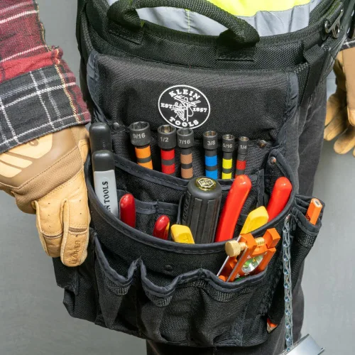 Vista 4 de Klein Tools 80182 Juego de llaves de tuerca huecas de impacto con trinquete, con mango, magnéticas, 6 tamaños hexagonales SAE más bolsa