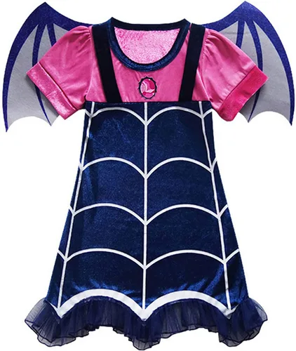 Vista 2 de Disfraz de Vampirina con diadema para niñas pequeñas