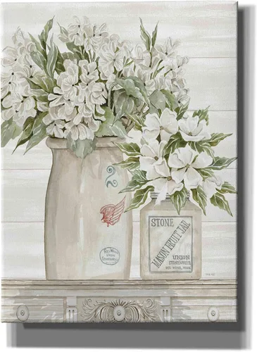 Vista 5 de Epic Graffiti 'Floral Country Crocks' de Cindy Jacobs, arte de pared en lienzo, 12 x 16 pulgadas