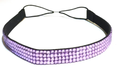 Vista 8 de WigsPedia Diadema elástica de cristal con diamantes de imitación, 4 filas, banda elástica para el cabello para mujer (verde bosque)