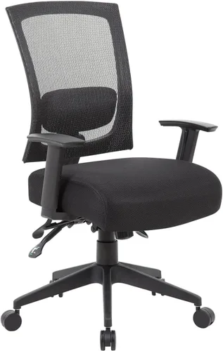 Vista 6 de Mesh Back Task Chair Black Ergonomic 3 Paddle Control System Adjustable Office Seating Breathable Lumbar Support Swivel Desk Chair with Pneumatic